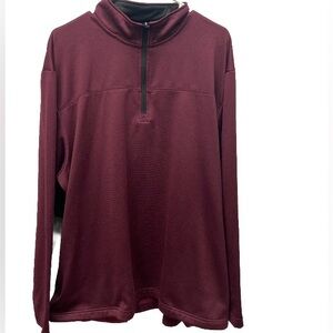 PGA Tour jacket men's size XXL pullover 1/2 zip burgundy golf golfer